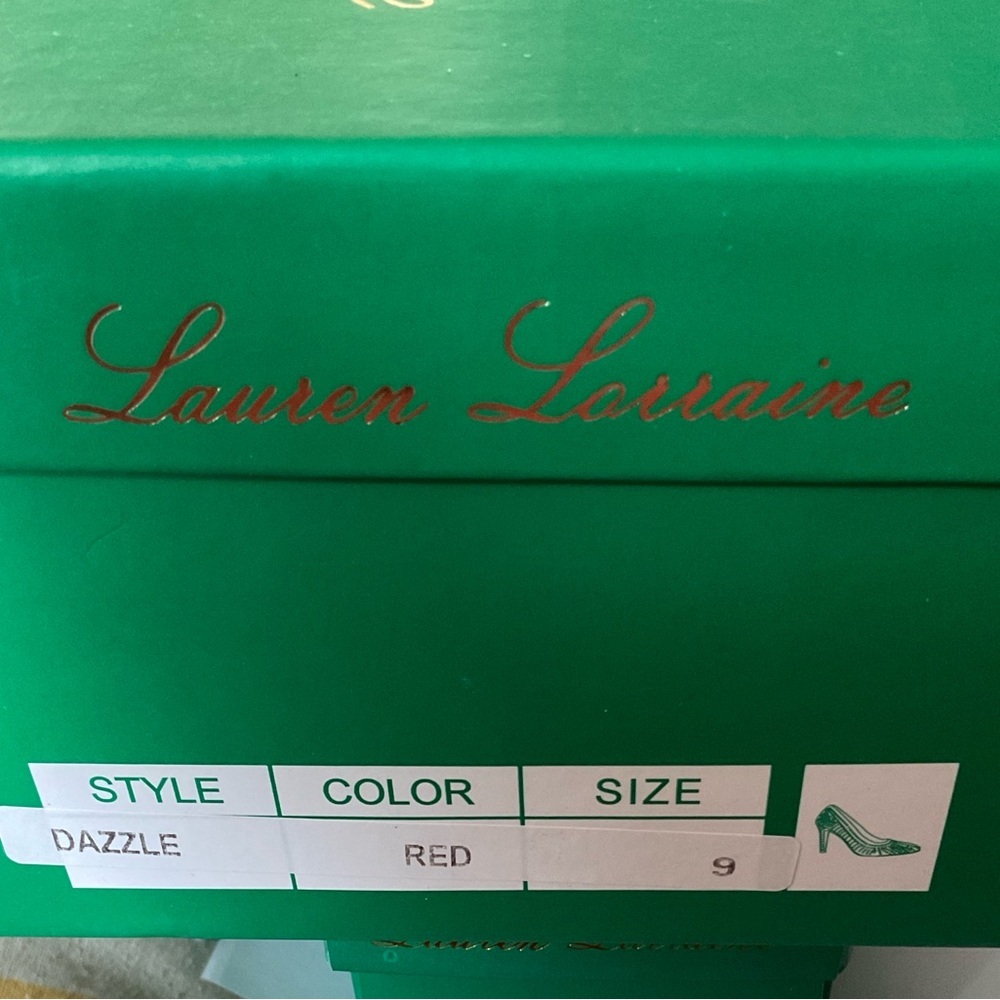 Lauren Lorraine Red Dazzled Pumps. SIZE 9. New in box. - Picture 9 of 9
